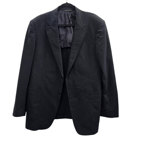 John Varvatos Sports Coat Wool Gray Striped Blazer Italy - Picture 3 of 9